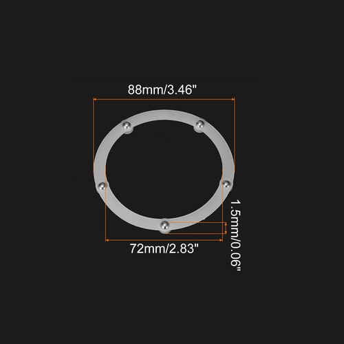 4Pack 3.5" Rotating Swivel Stand with Steel Ball Lazy Susan 0.06x2.83" White - Afbeelding 2 van 5