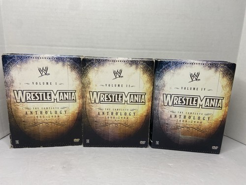 WWE - Wrestlemania Anthology: Vol. 1, 2, & 4 (DVD, 2005, 5-Disc Set) Pre Owned