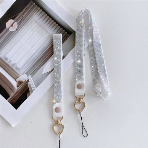 Bling Bling Rhinestone Phone Lanyard Crystal Chest Card Holder Strap - Photo 11/11