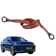 Engine Ground Strap Flexible Flat Braided Copper Ground Strap With Ring
