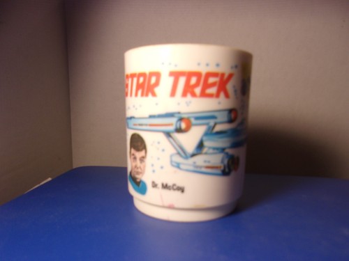 Vintage 1970s Star Trek Plastic Toy Mug Cup Captain Kirk Spock Enterprise - Picture 5 of 13