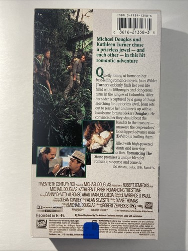 Romancing the Stone (VHS, 1984) Seal Intact - Picture 2 of 3