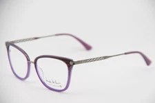 NEW NICOLE MILLER NICE C03 PURPLE GUNMETAL AUTHENTIC FRAMES EYEGLASSES 57-17