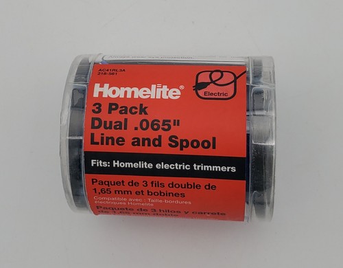Paquete de 3 recortadoras eléctricas Homelite doble línea y carrete de 0,065" AC41RL3 - Imagen 2 de 4