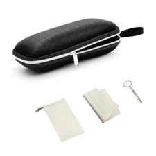 Zipper Eyeglasses Case, Honeycomb Glasses Sunglasses Case Box Protector Black