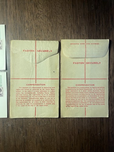1957 POST CARDS QEII 3d REVALUED 4d P.M.G's DEPT-VERY NICE UNUSED + 2 Registered - Picture 7 of 8