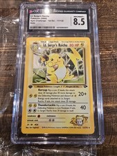 CGC 8.5 Pokemon Gym Challenge 1st Ed. Holo Rare Lt. Surg0s Raichu 11/132 MINT