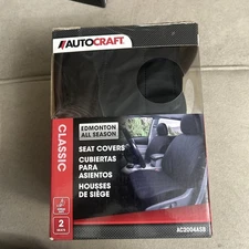 Car & SUV Seat Covers Tan Faux Leather AutoCraft Low Back Easy Fit Embroidered