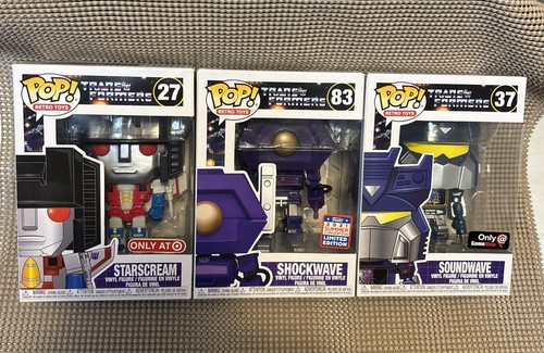 Funko Pop Retro Toys Transformers Soundwave Shockwave Starscream Limited Edition