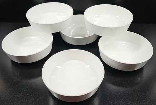 (6) Corning Centura White Coupe set ciotole cereali piatti da pranzo vintage retrò lotto - Foto 4 di 24