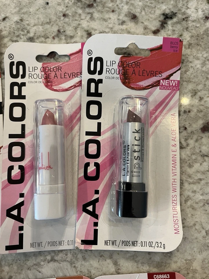 L.A. Colors Hydrating Lipstick New & Sealed Lot of 8 Berry Ice Sorbet Victory - Image 3 of 4