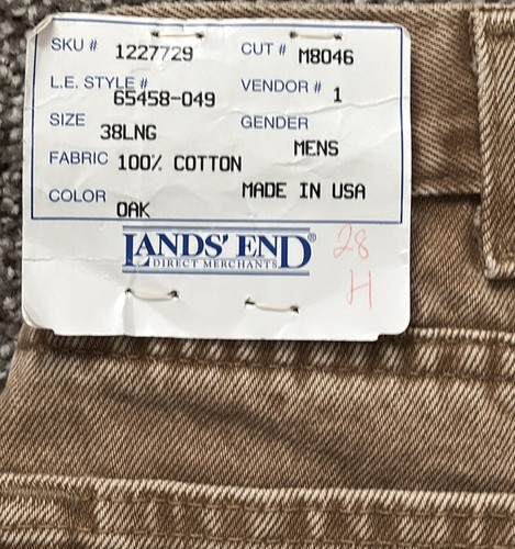 Jeans uomo Lands’ End vintage 100% cotone rovere taglia 36-Made in USA-LEGGI BENE!! - Foto 5 di 8