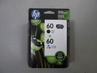 HP 60 Combo Pack Black & Tri-Color Ink Cartridges Exp. SEP 2022 Sealed Genuine