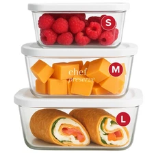 Glass Vacuum Seal Containers for Food Storage, Made For Compact Vacuum Sealer...