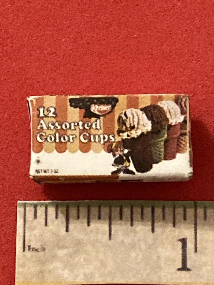 Кукольный домик миниатюрные упакованные продукты продукты фирменные коробки банки лот 12 шт.  - Изображение 3 из 4