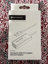 Monoprice USB 3.0 to Gigabit Ethernet Adapter | 1000Mbps Gigabit Ethernet Speeds