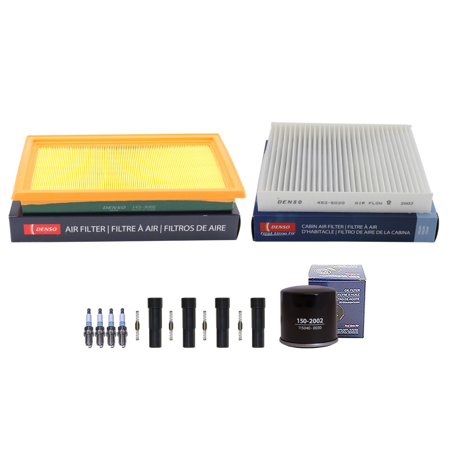 Denso Tune Up Kit 4 Spark Plugs  Boots Kit for Saab 9-2X 2.5L H4 EJ253 AWD 2006