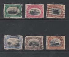 U.S. Postage  Lot of 6 vintage stamps (Scott #294-299 Val $119). Used  Lot 1372