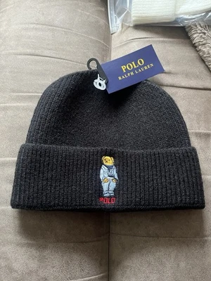 POLO RALPH LAUREN Unisex Black Ralph Lauren Polo Beanie Hat