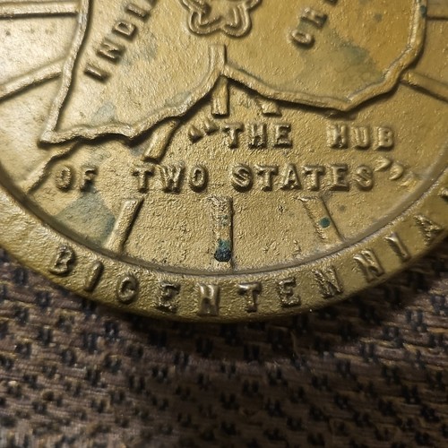 Union City Indiana/Ohio 1776-1976 Amerikanische Revolution 1776-1976 schwere Medaille 5 Zoll - Bild 9 von 12