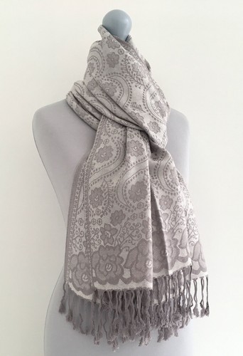 Large Plain Paisley Floral Pashmina Scarf Wrap Evening Shawl Long Cotton Scarves - Picture 217 of 697