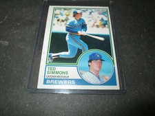 1983 OPC BASEBALL CARD /  284 TED SIMMONS  Milwaukee Brewers O-PEE-CHEE