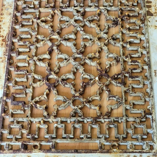 REJILLA DE SUELO ANTIGUA DE COLECCIÓN DE HIERRO FUNDIDO REGISTRO DE CALEFACCIÓN PARED VENTILACIÓN DECORATIVA - Imagen 5 de 11