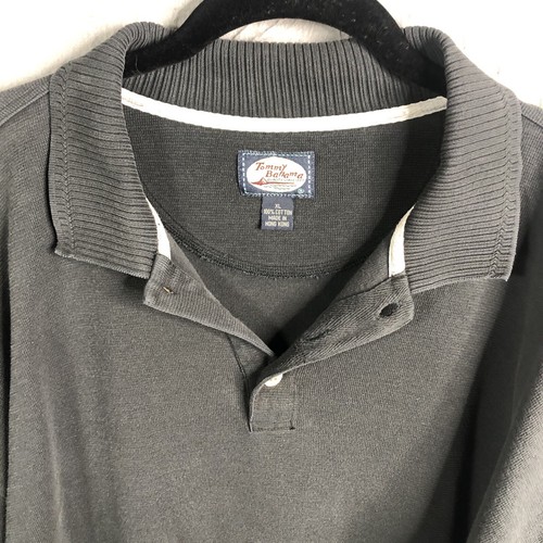 Tommy Bahama Sweater Mens XL Charcoal Cotton Casual Henley Button Casual - Picture 8 of 15