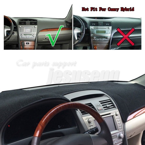 For Toyota Camry 2007-2011 LHD Car Sun Shade Visor Pad Dashboard Cover Mat Black - Imagen 3 de 5