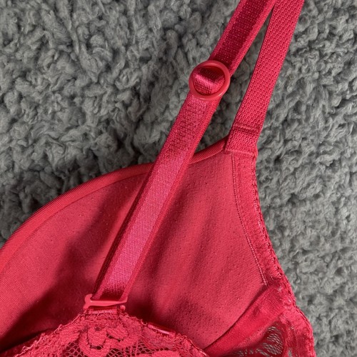 Lily Of France Bra 34B Convertible Push Up Pink Lace Padded Underwire 2179541 - Bild 9 von 13