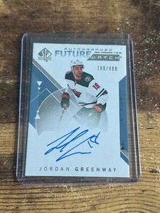 2018-19 SP Authentic Jordan Greenway RC Future Watch Auto #/999 #155 Wild