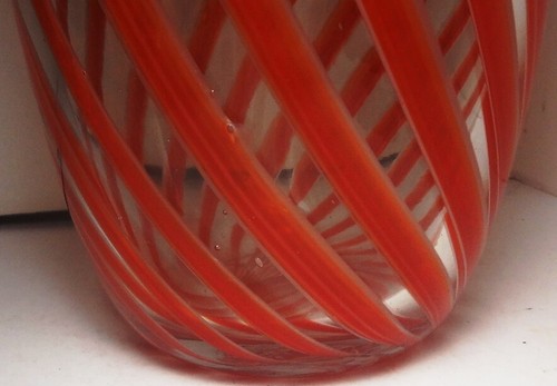 RARE & VHTF c1930-1950 MURANO art glass FILIGRANA LARGE 9 3/4" VASE (1 of 2) - Picture 4 of 10
