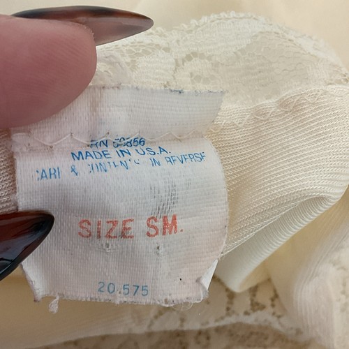 Body de peluche vintage años 80 90 marfil encaje nupcial Teddi de una pieza S sexy pinup - Imagen 8 de 9