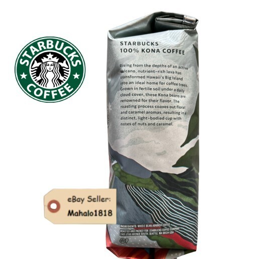 💕☕ Starbucks 100% Kona Coffee Whole Bean Coffee 8.8oz Bag