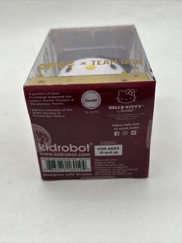 Hello Kitty Kidrobot Team USA Olympics Series Weightlifting Vinyl Figure - New - Picture 5 of 5