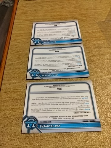 Zay Flowers 2022 bowman U rookie refractor lot including #'d lava variations - Picture 14 of 15