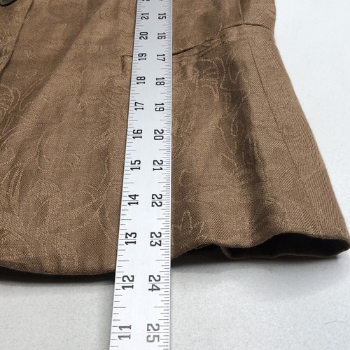 AK Anne Klein Blazer Women M Beige Notch Lapel Collar Button Smocked Back Short - Bild 15 von 20