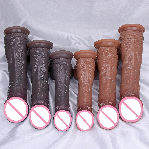 Realistische-Soft-Big-Eichel-Schwarz-Silikon-Saugnapf-Dick---Masturbators-Penis - Bild 2 von 18
