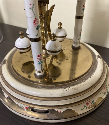 Vintage HECO 400 Day Anniversary Clock with Glass Dome For Parts Not Working - Picture 12 of 12