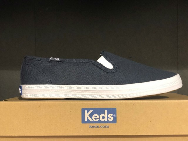 keds champion slip on navy