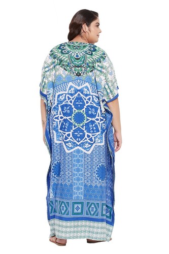 Women Kaftan Plus Size Long Maxi Dress Beach Cover Up Evening Gown Kimono Caftan - Picture 285 of 307