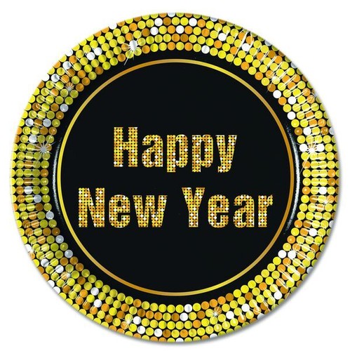 Silvester Party Dekoration Partyset Party Deko Neujahr gold schwarz edel 2025 - Bild 5 von 96