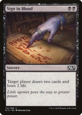 SIGN IN BLOOD X 4 N/M- MAGIC 2015 MAGIC THE GATHERING