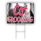 Cat Grooming Advertising Maintain Cat Healthy Skin Wellbeing Coroplast Yard Sign