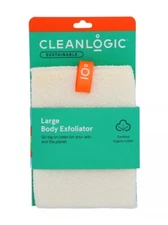 Cleanlogic Care Sustainable Exfoliating Body Scrubber Organic Cotton 1 Count