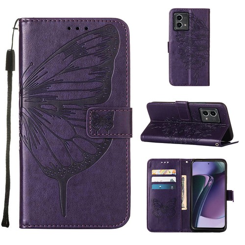 Fr Motorola MOTO G Power Stylus Play 2024 Butterfly Wallet Leather Phone Case - Picture 17 of 40