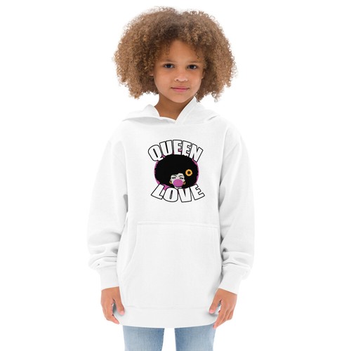 Sudadera con capucha con capucha de lana para niños Afro Pride cabello completo cabello rizado grande top cultural - Imagen 9 de 10
