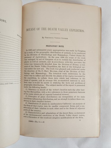 Botany Of The Death Valley Expedition 1893 HC U.S. National Herbarium Vol. IV - Foto 13 di 20