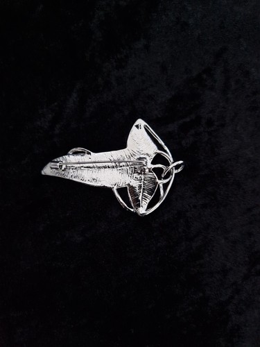 Blatt Lorien Elfen Brosche Anstecknadel HdR Herr der Ringe Hobbit Schmuck - Bild 2 von 2