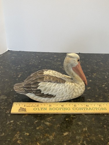 Vintage Wood Carvings Nautical Beach Decor (3) Pelicans Statue Art Sculpture - Picture 13 of 14